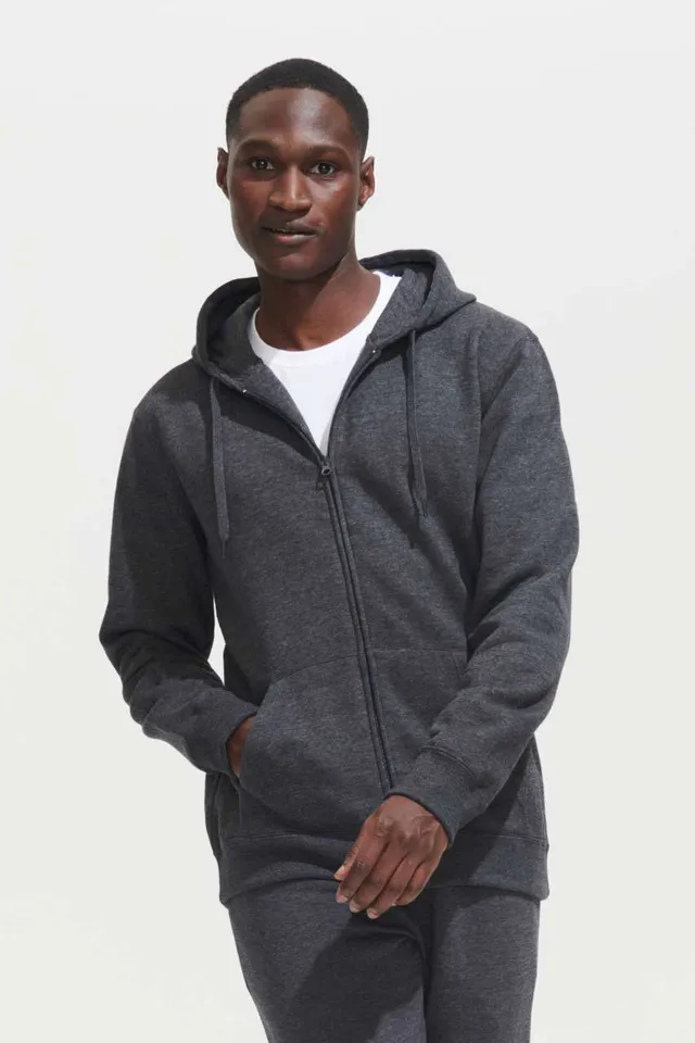 SOL'S Seven - férfi pulóver bélelt kapucnival (47800), modellen
