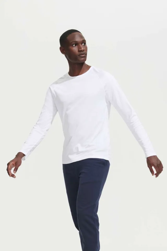 SOL'S Sporty - férfi hosszú ujjú sport póló (02071), modellen