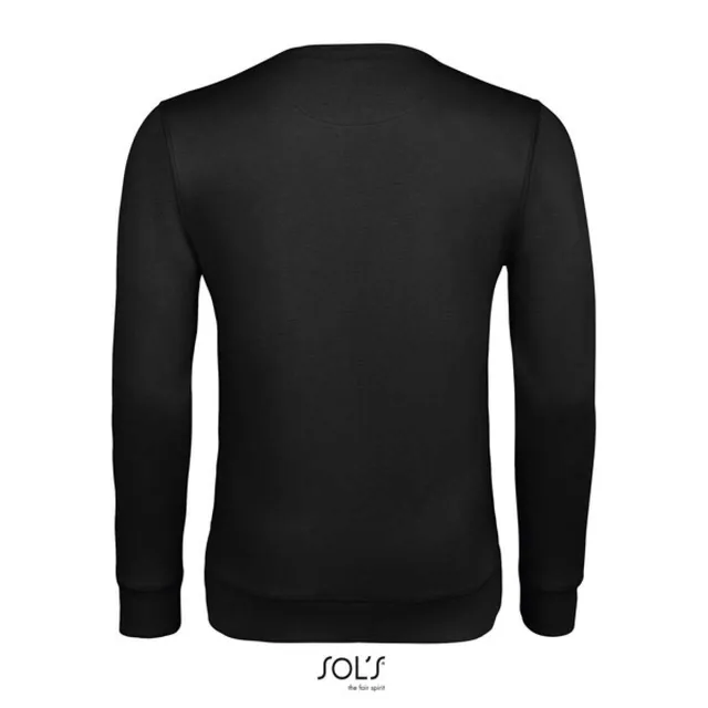 SOL'S Sully - környakas férfi pulóver (02990), Fekete színben