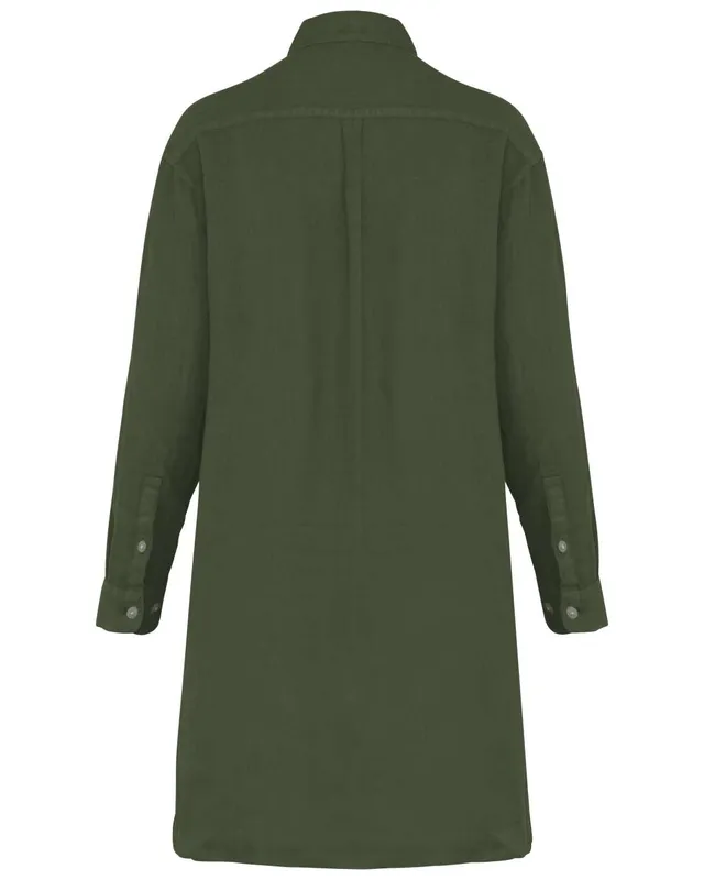 Spasso női Len Ingruha (SP5008), Organikus khaki színben